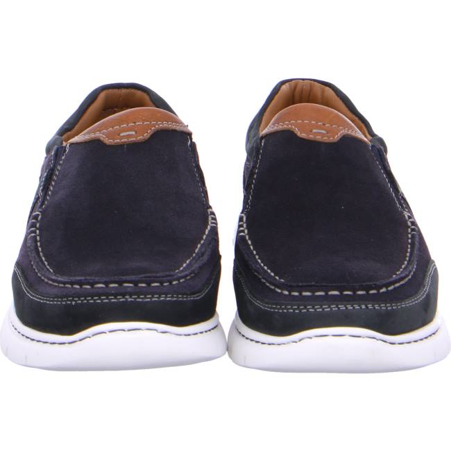 Mocassin Ara Slip-ons Sario Bleu Homme | DQU-3286795