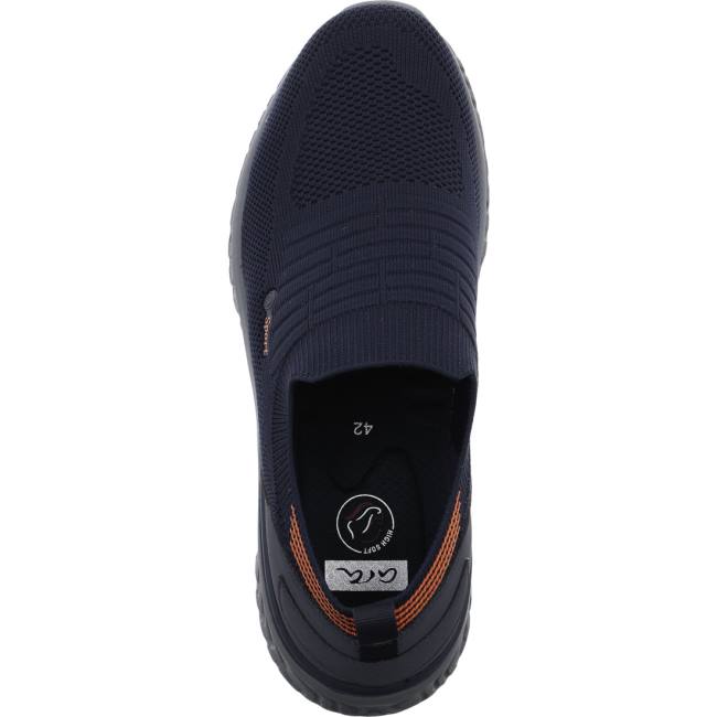 Mocassin Ara San Diego Bleu Homme | LKI-9810169