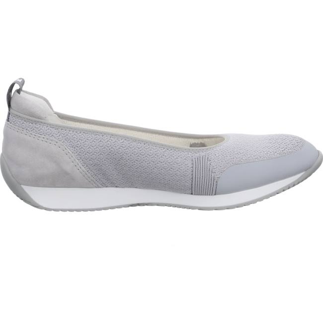 Ballerine Ara Porto Grise Femme | ITT-4773578