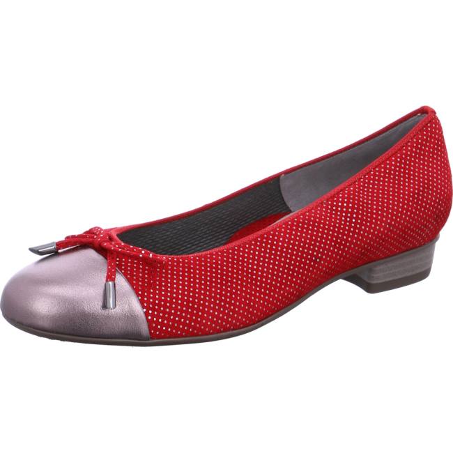 Ballerine Ara Bari Rouge Femme | QXS-8082654