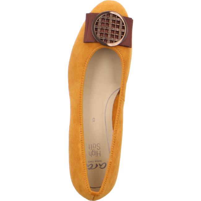 Ballerine Ara Bari Curry Jaune Femme | RFB-2997871