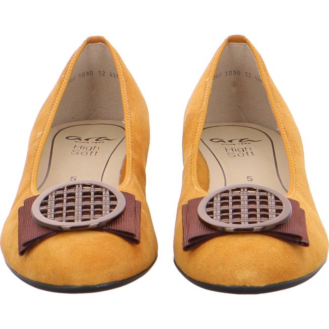 Ballerine Ara Bari Curry Jaune Femme | RFB-2997871