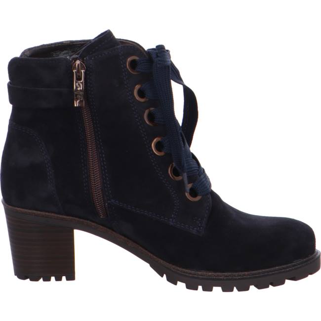 Botte Ara Lace-up Ankle Mantova Bleu Femme | AAI-9705891