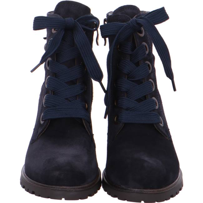 Botte Ara Lace-up Ankle Mantova Bleu Femme | AAI-9705891