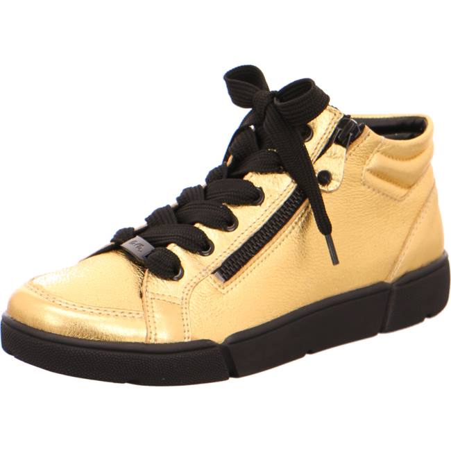 Botte Ara High Top Rom-sport Doré Noir Femme | QYX-7863705