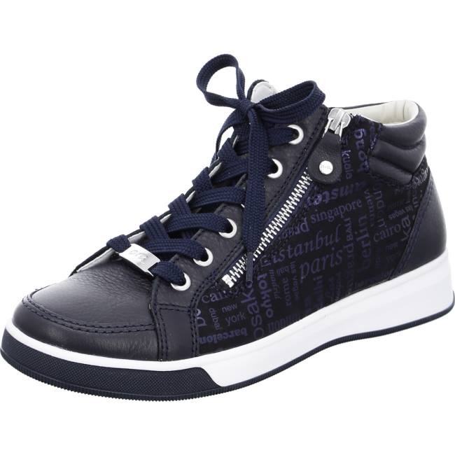 Botte Ara High Top Rom Bleu Femme | PSF-3914907