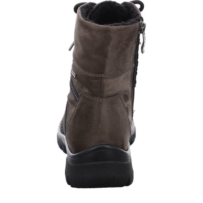 Botte Ara Ankle Saas-fee Grise Femme | ZQK-7811261