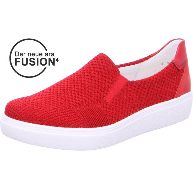 Mocassin Ara Slip-ons Rouge Femme | VEW-1967926