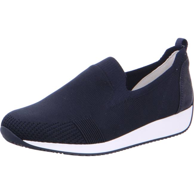 Mocassin Ara Slip-ons Lissabon Bleu Femme | OPW-0149367