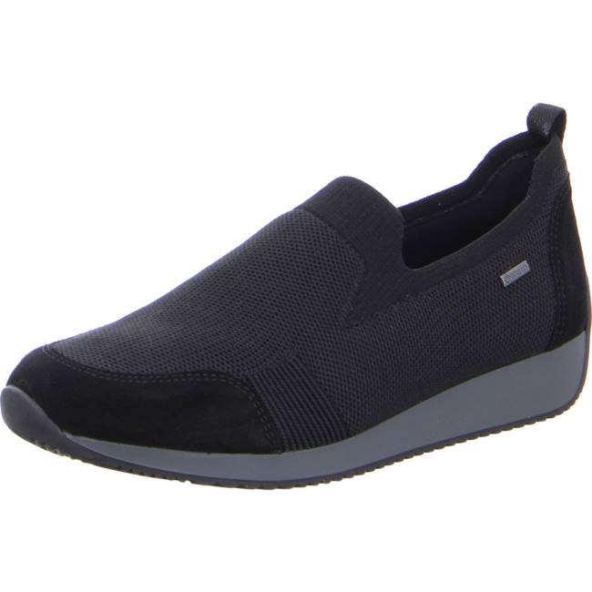 Mocassin Ara Slip-ons Lissabon Noir Femme | ZLA-4724110