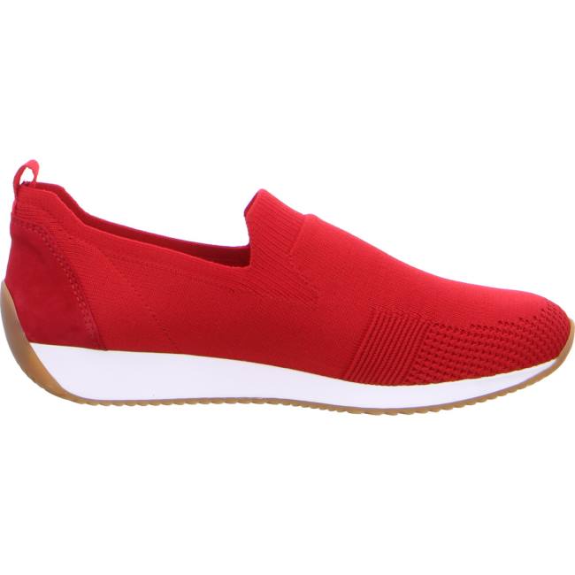 Mocassin Ara Slip-ons Lissabon Rouge Femme | PRI-0464577