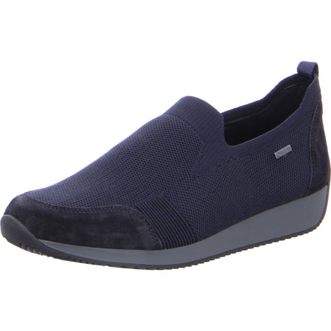 Mocassin Ara Slip-ons Lissabon Bleu Femme | EJX-3697195