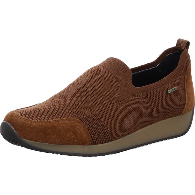 Mocassin Ara Slip-ons Lissabon Marron Femme | YRU-3854114