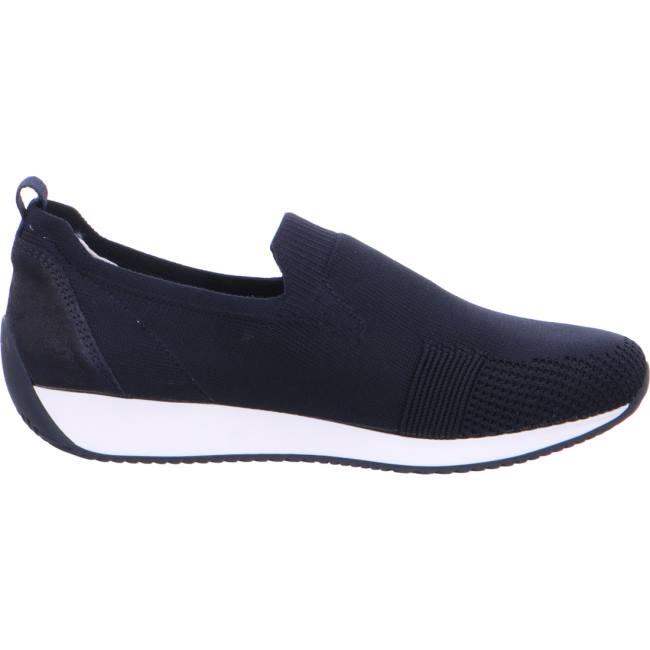 Mocassin Ara Slip-ons Lissabon Bleu Femme | OPW-0149367