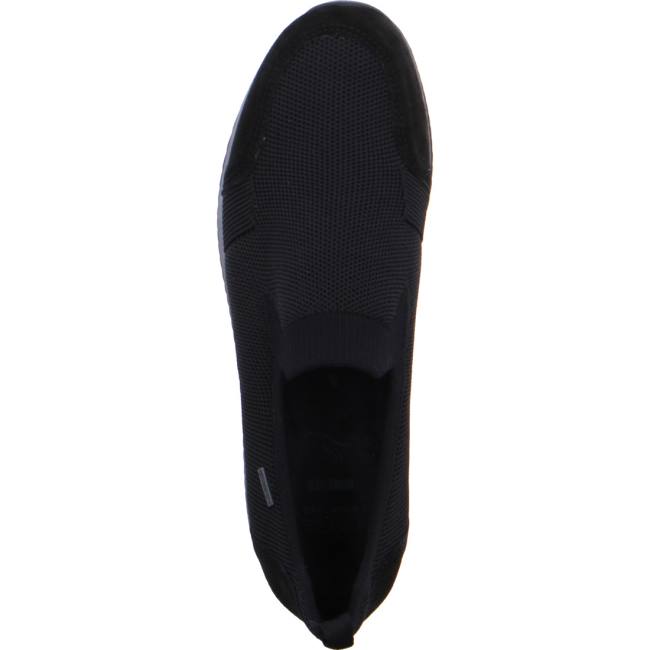 Mocassin Ara Slip-ons Lissabon Noir Femme | ZLA-4724110