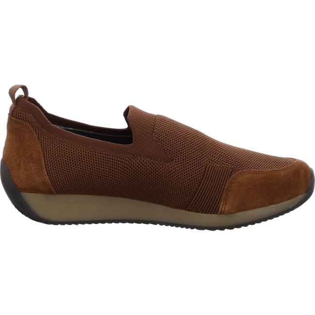 Mocassin Ara Slip-ons Lissabon Marron Femme | YRU-3854114