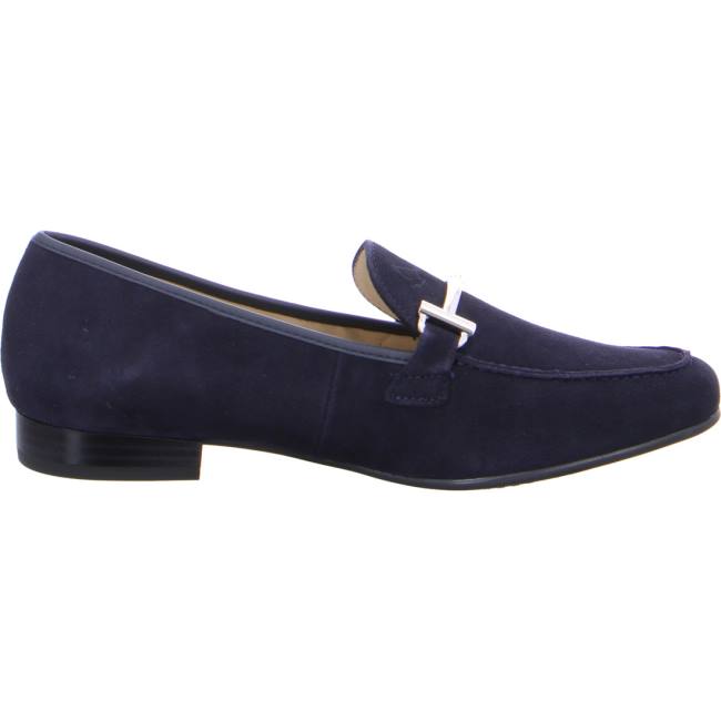 Mocassin Ara Slip-ons Kent Bleu Femme | RQV-9730723