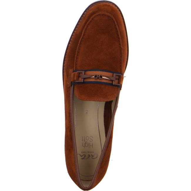 Mocassin Ara Slip-ons Kent Marron Femme | OES-0627473