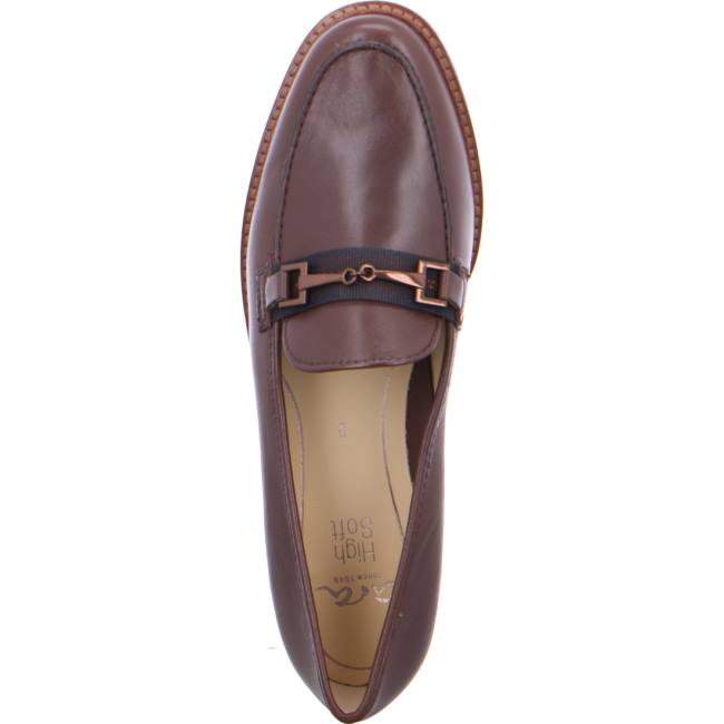 Mocassin Ara Slip-ons Kent Marron Femme | XDU-8477074