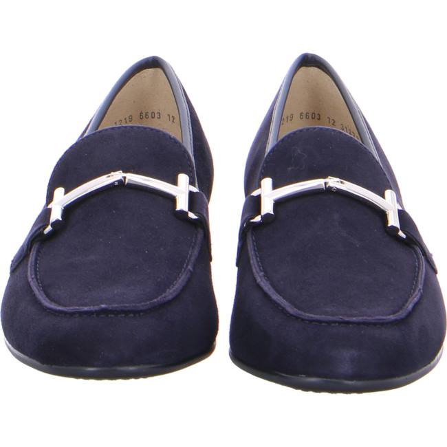 Mocassin Ara Slip-ons Kent Bleu Femme | RQV-9730723