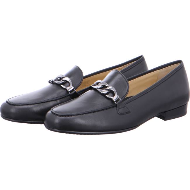 Mocassin Ara Slip-ons Kent Noir Femme | LKU-0281224