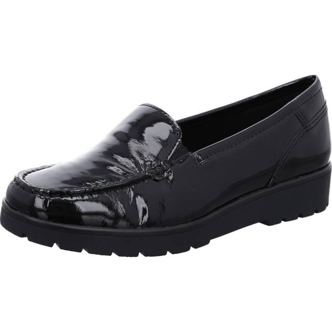 Mocassin Ara Slip-ons Dallas Noir Femme | YIR-0182004