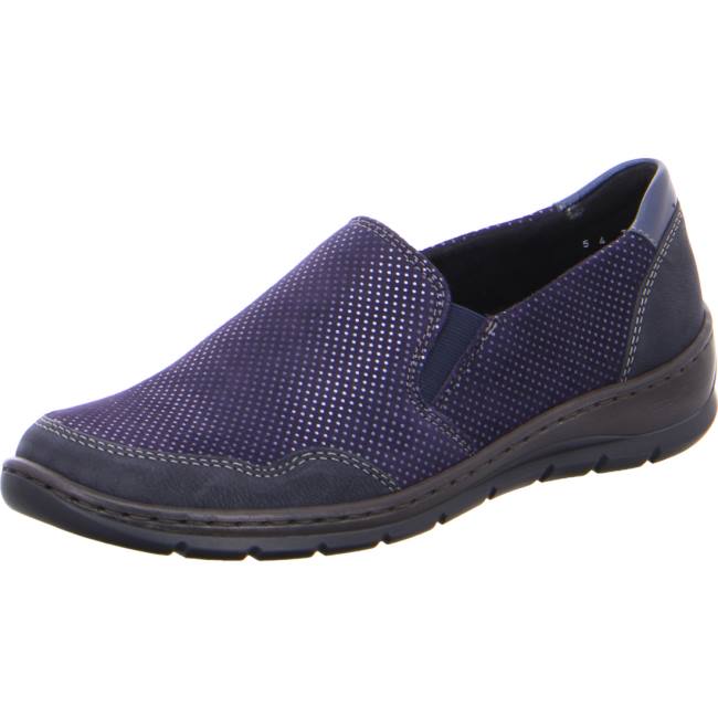 Mocassin Ara Slip-ons Gil Bleu Femme | PDW-6738103