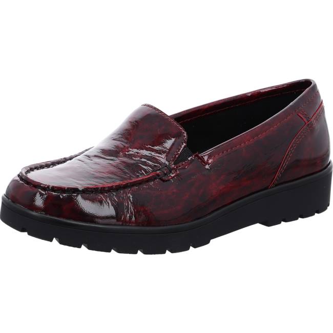 Mocassin Ara Slip-ons Dallas Chianti Rouge Femme | QXK-3317924