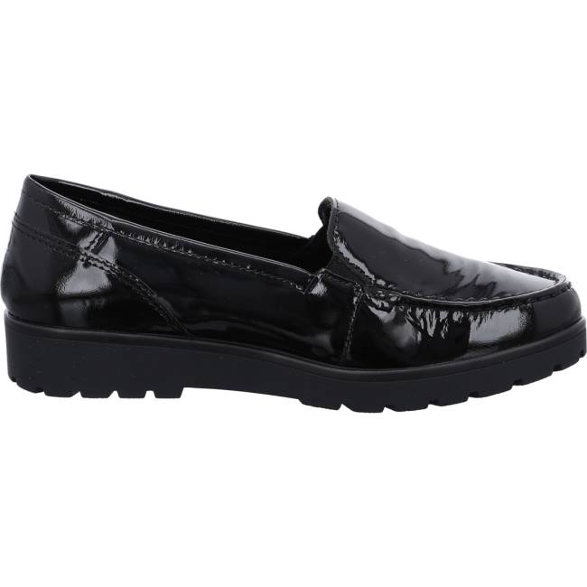 Mocassin Ara Slip-ons Dallas Noir Femme | YIR-0182004