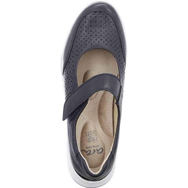 Mocassin Ara Sapporo Bleu Femme | UUA-1553876