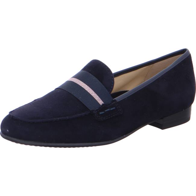 Mocassin Ara Penny Kent Bleu Femme | THQ-8154884