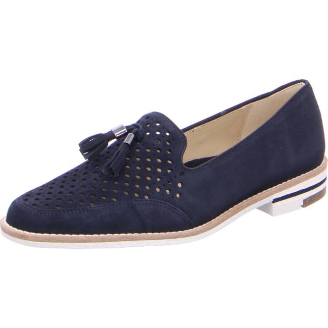 Mocassin Ara Penny Kent Bleu Femme | QGK-6332800