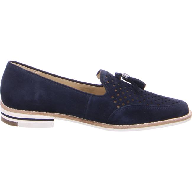 Mocassin Ara Penny Kent Bleu Femme | QGK-6332800