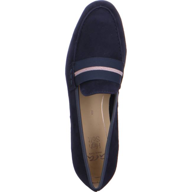 Mocassin Ara Penny Kent Bleu Femme | THQ-8154884