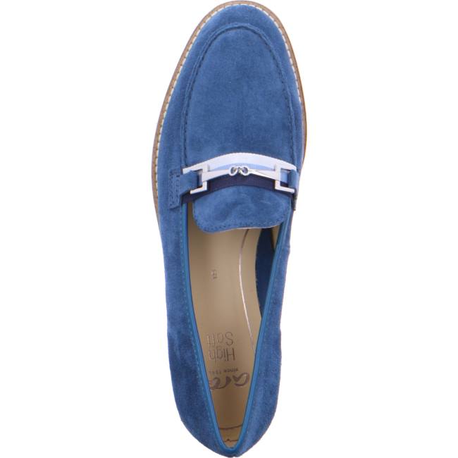 Mocassin Ara Penny Kent Bleu Femme | NWS-0338291