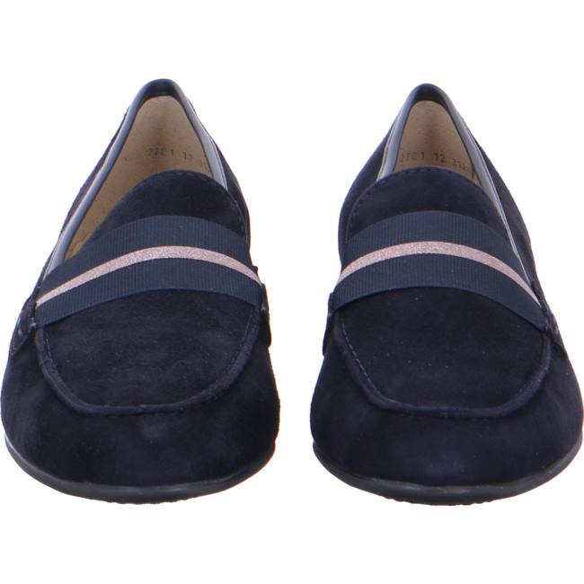 Mocassin Ara Penny Kent Bleu Femme | THQ-8154884