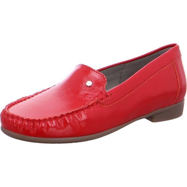 Mocassin Ara Moccasins Boston Rouge Femme | SIM-7515618