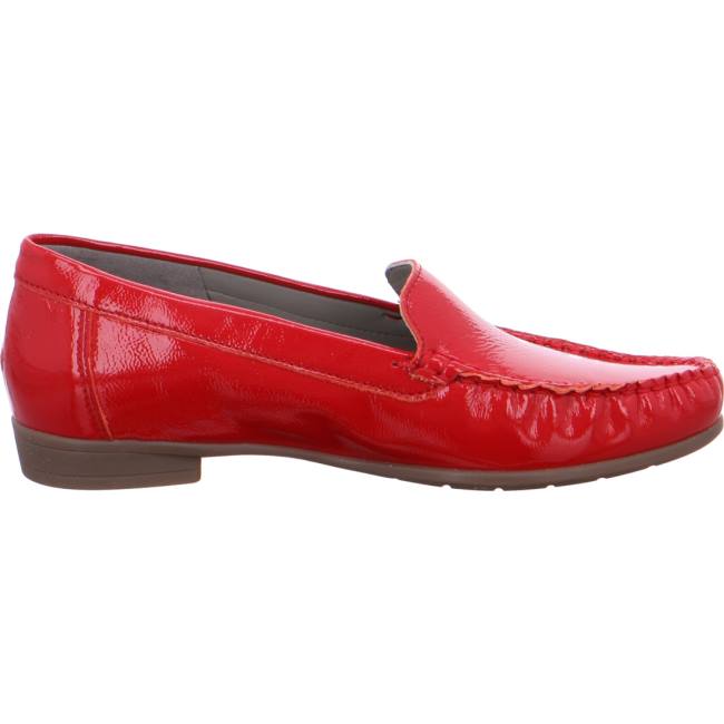 Mocassin Ara Moccasins Boston Rouge Femme | SIM-7515618