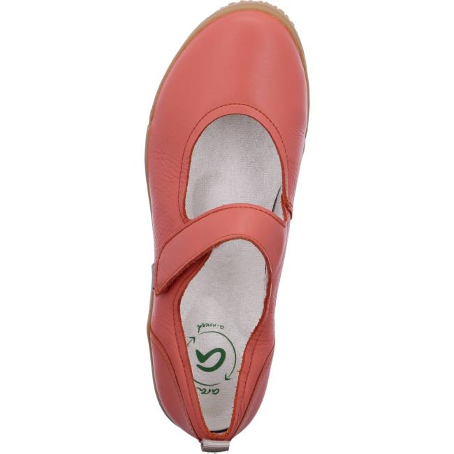 Mocassin Ara Nature Step Rouge Femme | HEE-2571724