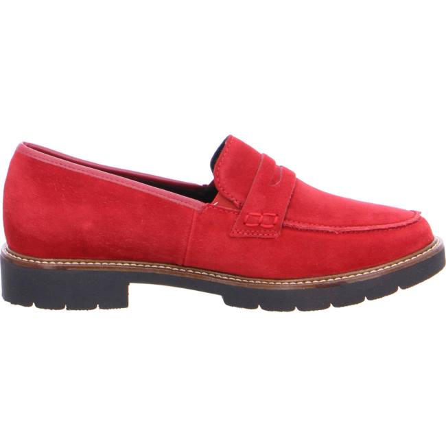 Mocassin Ara Manchester Rouge Femme | AQY-4825652