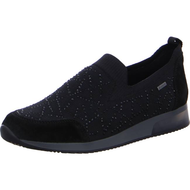 Mocassin Ara Lissabon Noir Femme | XFC-5596375