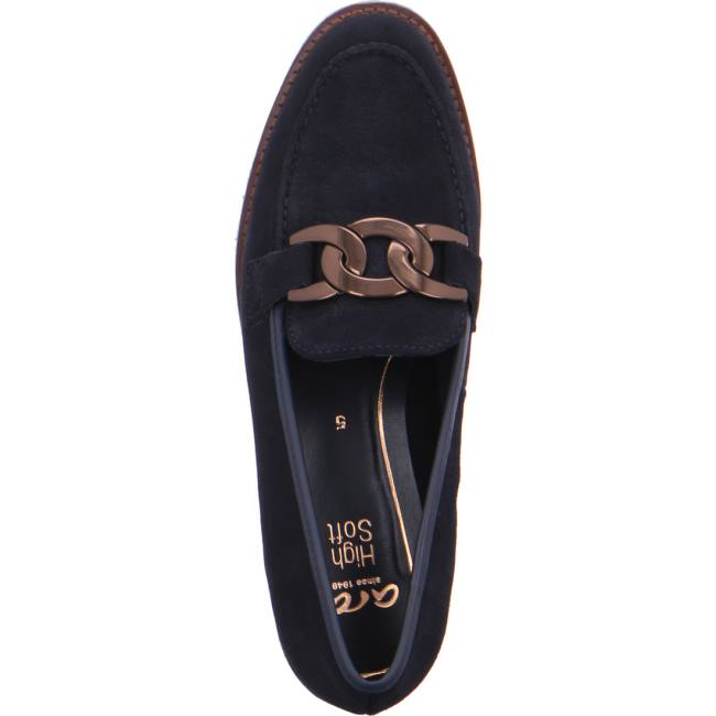 Mocassin Ara Kent Bleu Femme | VBK-3947333