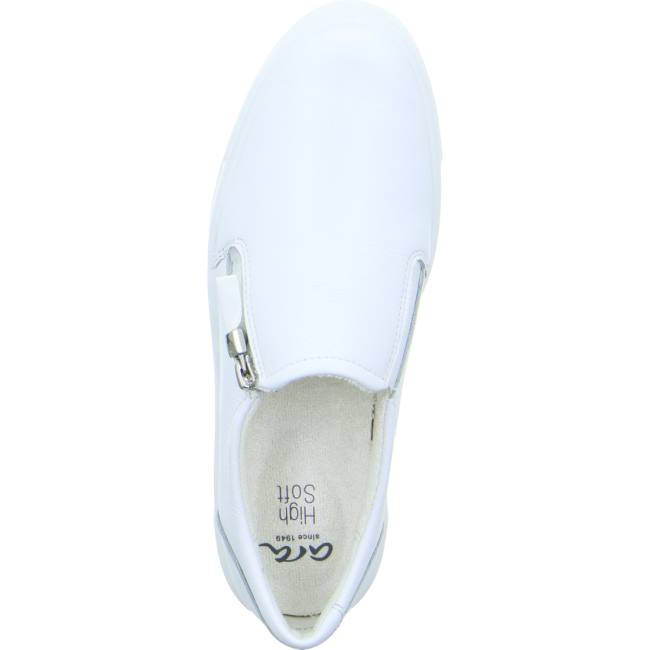 Mocassin Ara Courtyard Blanche Femme | NCW-6530227