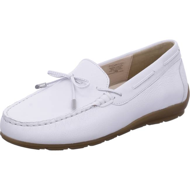 Mocassin Ara Alabama Blanche Femme | VZQ-8033484