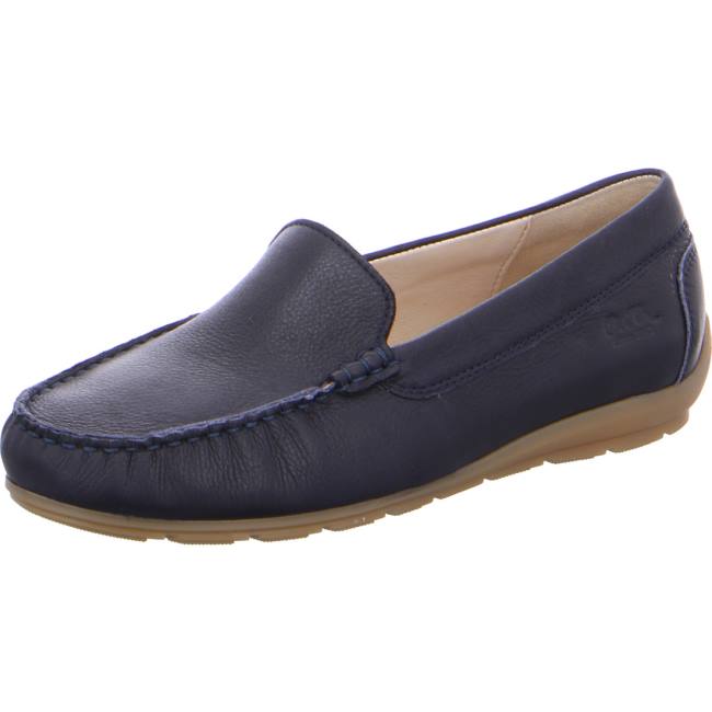 Mocassin Ara Alabama Bleu Femme | DWQ-9103445