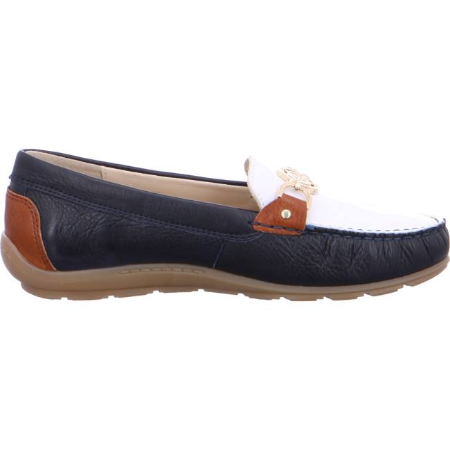 Mocassin Ara Alabama Bleu Femme | QOP-1666749