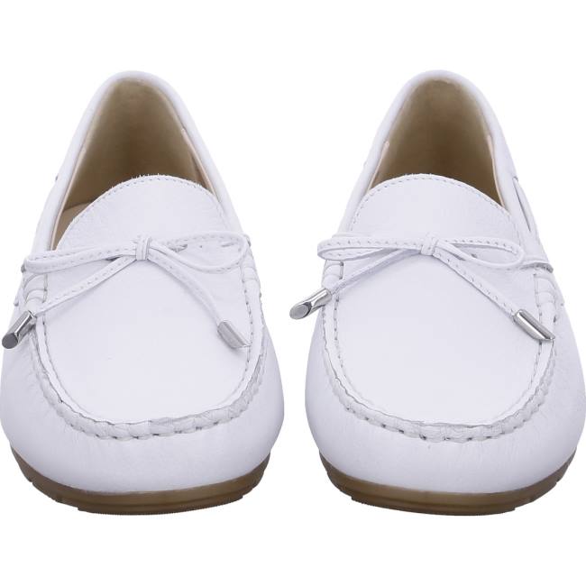 Mocassin Ara Alabama Blanche Femme | VZQ-8033484