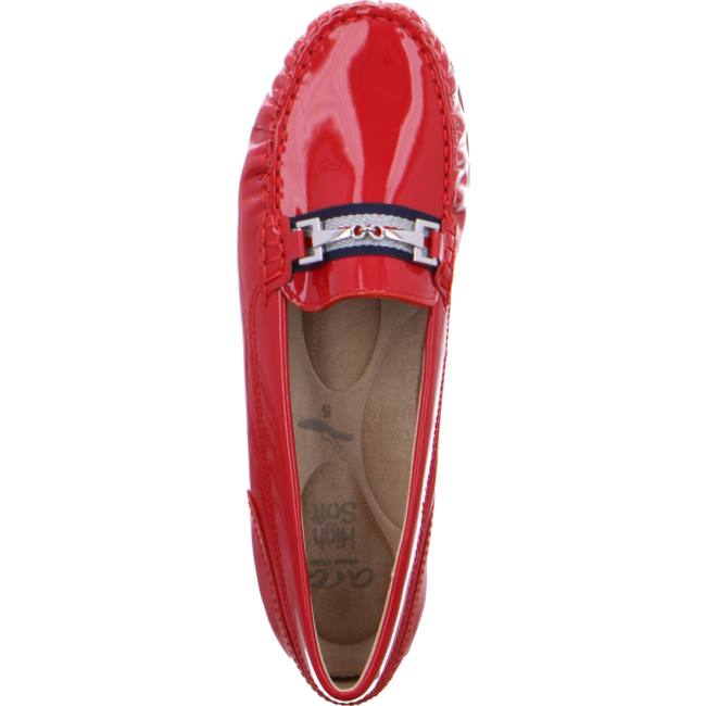 Mocassin Ara Alabama Rouge Femme | OYI-5494979