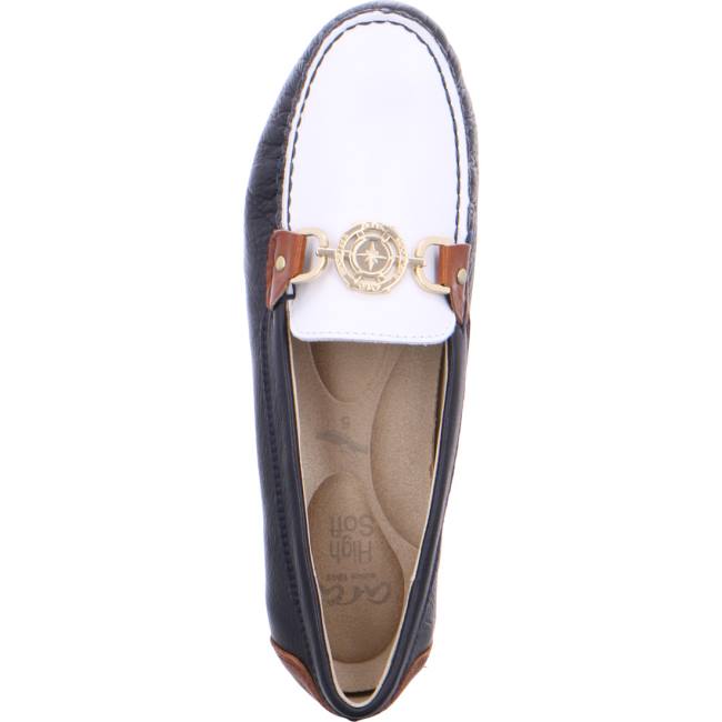 Mocassin Ara Alabama Bleu Femme | QOP-1666749