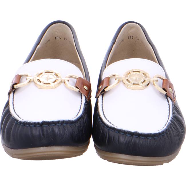 Mocassin Ara Alabama Bleu Femme | QOP-1666749